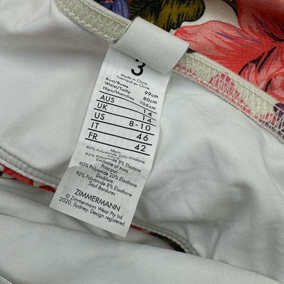 🆕 ZIMMERMANN 🧿 NWOT Poppy One-Shoulder Floral One Piece Bathing Suit - Sz 3 - Picture 15 of 16